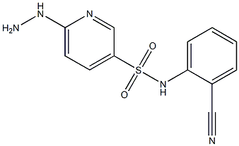 N-(2-cyanophenyl)-6-hydrazinylpyridine-3-sulfonamide 구조식 이미지