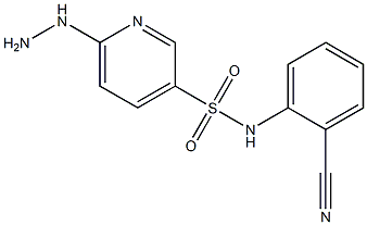 N-(2-cyanophenyl)-6-hydrazinylpyridine-3-sulfonamide Structure