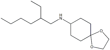 N-(2-ethylhexyl)-1,4-dioxaspiro[4.5]decan-8-amine 구조식 이미지