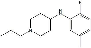 N-(2-fluoro-5-methylphenyl)-1-propylpiperidin-4-amine 구조식 이미지