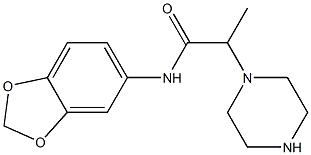 N-(2H-1,3-benzodioxol-5-yl)-2-(piperazin-1-yl)propanamide 구조식 이미지