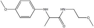 N-(2-methoxyethyl)-2-[(4-methoxyphenyl)amino]propanamide Structure