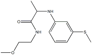 N-(2-methoxyethyl)-2-{[3-(methylsulfanyl)phenyl]amino}propanamide 구조식 이미지