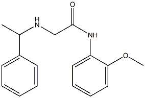 N-(2-methoxyphenyl)-2-[(1-phenylethyl)amino]acetamide Structure