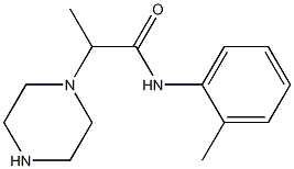 N-(2-methylphenyl)-2-(piperazin-1-yl)propanamide Structure