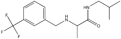 N-(2-methylpropyl)-2-({[3-(trifluoromethyl)phenyl]methyl}amino)propanamide Structure