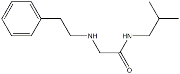 N-(2-methylpropyl)-2-[(2-phenylethyl)amino]acetamide 구조식 이미지