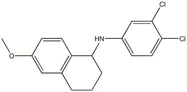 N-(3,4-dichlorophenyl)-6-methoxy-1,2,3,4-tetrahydronaphthalen-1-amine 구조식 이미지