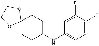 N-(3,4-difluorophenyl)-1,4-dioxaspiro[4.5]decan-8-amine 구조식 이미지