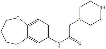 N-(3,4-dihydro-2H-1,5-benzodioxepin-7-yl)-2-(piperazin-1-yl)acetamide Structure