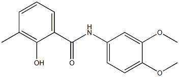 N-(3,4-dimethoxyphenyl)-2-hydroxy-3-methylbenzamide Structure