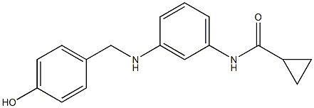 N-(3-{[(4-hydroxyphenyl)methyl]amino}phenyl)cyclopropanecarboxamide 구조식 이미지