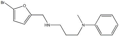 N-(3-{[(5-bromofuran-2-yl)methyl]amino}propyl)-N-methylaniline 구조식 이미지