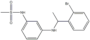 N-(3-{[1-(2-bromophenyl)ethyl]amino}phenyl)methanesulfonamide 구조식 이미지