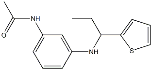 N-(3-{[1-(thiophen-2-yl)propyl]amino}phenyl)acetamide Structure