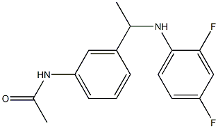 N-(3-{1-[(2,4-difluorophenyl)amino]ethyl}phenyl)acetamide 구조식 이미지