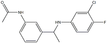 N-(3-{1-[(3-chloro-4-fluorophenyl)amino]ethyl}phenyl)acetamide 구조식 이미지