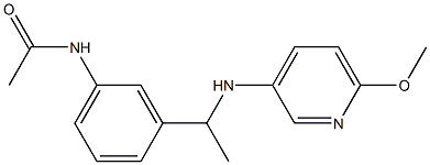 N-(3-{1-[(6-methoxypyridin-3-yl)amino]ethyl}phenyl)acetamide Structure