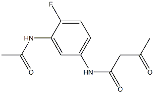 N-(3-acetamido-4-fluorophenyl)-3-oxobutanamide 구조식 이미지