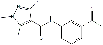 N-(3-acetylphenyl)-1,3,5-trimethyl-1H-pyrazole-4-carboxamide Structure