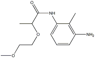 N-(3-amino-2-methylphenyl)-2-(2-methoxyethoxy)propanamide 구조식 이미지