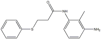 N-(3-amino-2-methylphenyl)-3-(phenylsulfanyl)propanamide 구조식 이미지