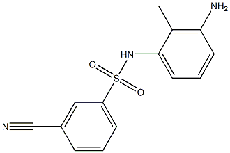 N-(3-amino-2-methylphenyl)-3-cyanobenzene-1-sulfonamide Structure