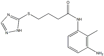 N-(3-amino-2-methylphenyl)-4-(1H-1,2,4-triazol-5-ylsulfanyl)butanamide 구조식 이미지
