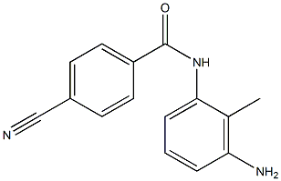 N-(3-amino-2-methylphenyl)-4-cyanobenzamide 구조식 이미지