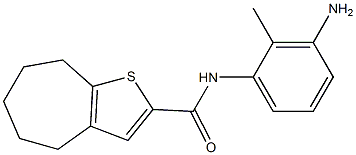 N-(3-amino-2-methylphenyl)-4H,5H,6H,7H,8H-cyclohepta[b]thiophene-2-carboxamide 구조식 이미지