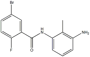 N-(3-amino-2-methylphenyl)-5-bromo-2-fluorobenzamide 구조식 이미지