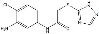 N-(3-amino-4-chlorophenyl)-2-(1H-1,2,4-triazol-5-ylsulfanyl)acetamide 구조식 이미지