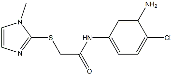 N-(3-amino-4-chlorophenyl)-2-[(1-methyl-1H-imidazol-2-yl)sulfanyl]acetamide 구조식 이미지