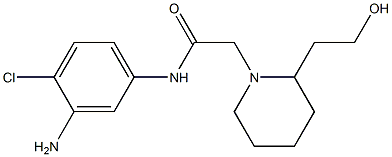 N-(3-amino-4-chlorophenyl)-2-[2-(2-hydroxyethyl)piperidin-1-yl]acetamide 구조식 이미지