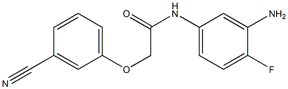 N-(3-amino-4-fluorophenyl)-2-(3-cyanophenoxy)acetamide 구조식 이미지