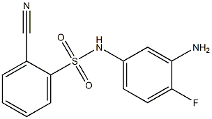 N-(3-amino-4-fluorophenyl)-2-cyanobenzene-1-sulfonamide Structure