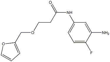 N-(3-amino-4-fluorophenyl)-3-(2-furylmethoxy)propanamide 구조식 이미지