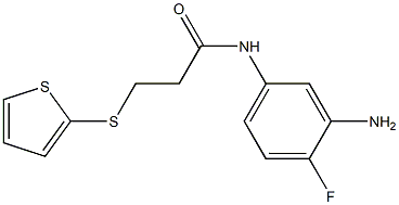 N-(3-amino-4-fluorophenyl)-3-(thiophen-2-ylsulfanyl)propanamide 구조식 이미지