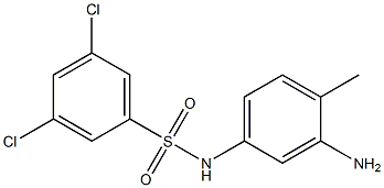 N-(3-amino-4-methylphenyl)-3,5-dichlorobenzene-1-sulfonamide 구조식 이미지