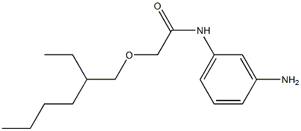 N-(3-aminophenyl)-2-[(2-ethylhexyl)oxy]acetamide 구조식 이미지
