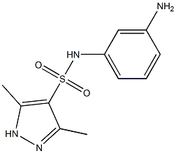 N-(3-aminophenyl)-3,5-dimethyl-1H-pyrazole-4-sulfonamide 구조식 이미지