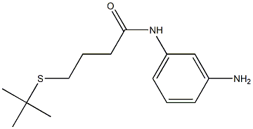 N-(3-aminophenyl)-4-(tert-butylsulfanyl)butanamide 구조식 이미지