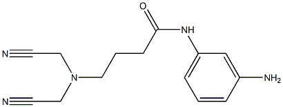 N-(3-aminophenyl)-4-[bis(cyanomethyl)amino]butanamide 구조식 이미지