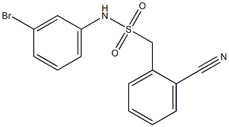 N-(3-bromophenyl)-1-(2-cyanophenyl)methanesulfonamide 구조식 이미지