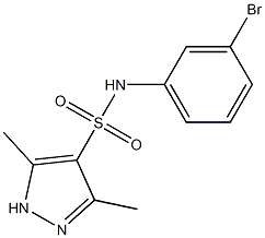 N-(3-bromophenyl)-3,5-dimethyl-1H-pyrazole-4-sulfonamide 구조식 이미지