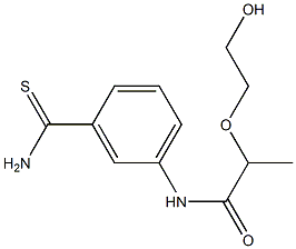 N-(3-carbamothioylphenyl)-2-(2-hydroxyethoxy)propanamide 구조식 이미지