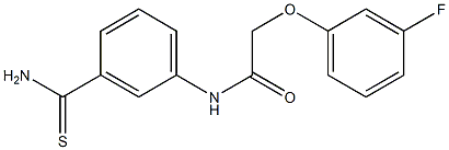 N-(3-carbamothioylphenyl)-2-(3-fluorophenoxy)acetamide 구조식 이미지