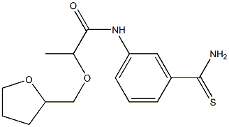 N-(3-carbamothioylphenyl)-2-(oxolan-2-ylmethoxy)propanamide 구조식 이미지