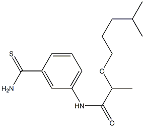 N-(3-carbamothioylphenyl)-2-[(4-methylpentyl)oxy]propanamide 구조식 이미지