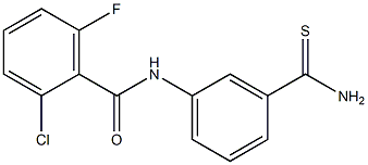 N-(3-carbamothioylphenyl)-2-chloro-6-fluorobenzamide 구조식 이미지